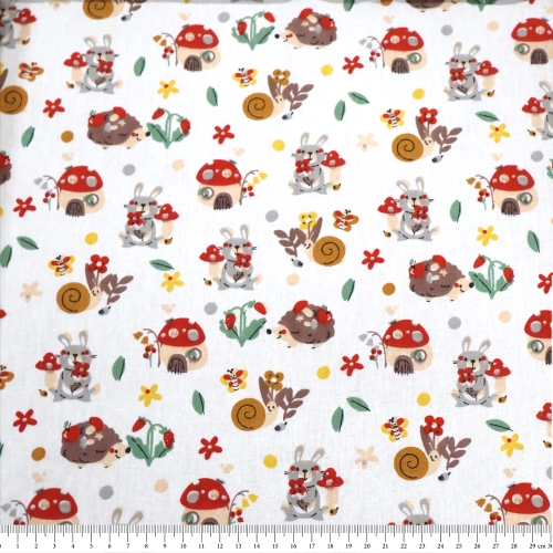 Õhem mustriga puuvillane kangas, France, 140 cm, Cotton Herault