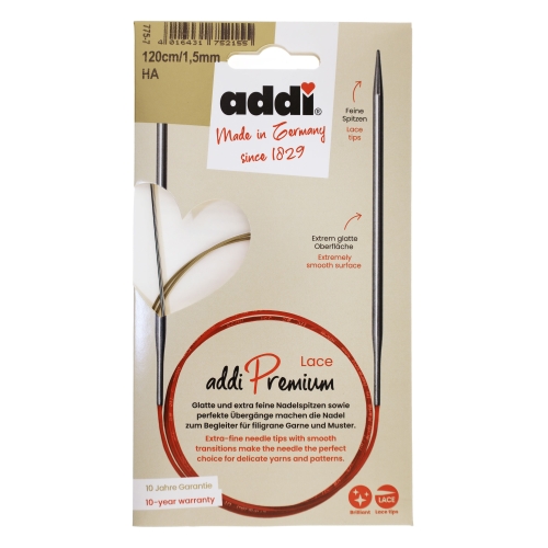Круговые спицы ADDI Lace.Но.1,5 мм