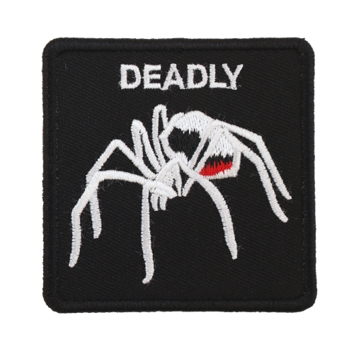 Õmmeldav tikitud aplikatsioon; Ämblik Deadly 7,0 x 7,0 cm, KL4846
