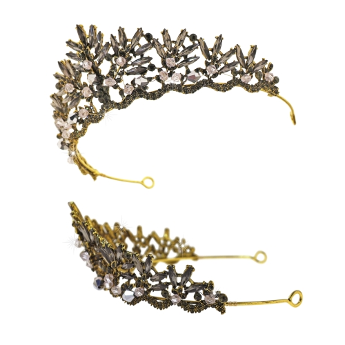 Tiara kristalleilla, korkeus: 6 cm, halkaisija ~14 cm #20