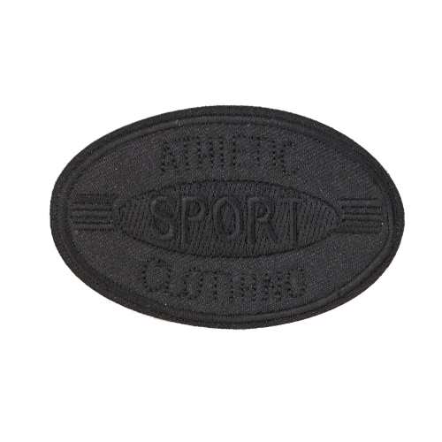 Silitettäva kangasmerkki, paikka, Sport, 7,5 x 4,8 cm