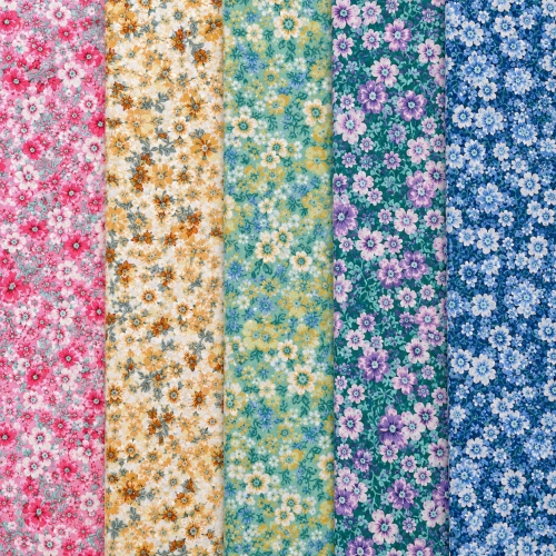 Õhem mustriliga puuvillane kangas, 150 cm, Cot.st.patchwork Spring , P010