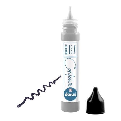 Klaasi kontuurvärv Darwi Glass Contour 3D Liner, 30 ml