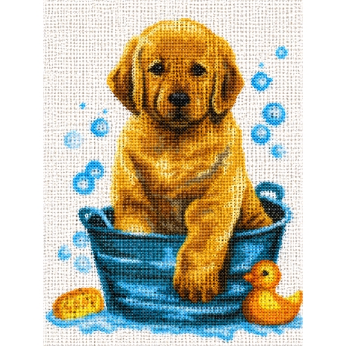 Tikkimiskomplekt eelprinditud mustriga ja mulineedega, Half Cross Stitch Kit, Gobelin L 