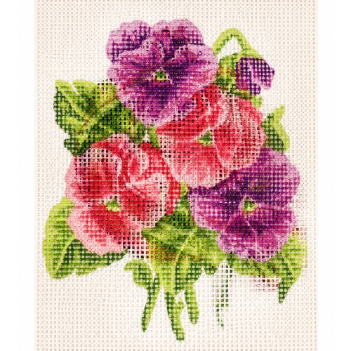 Tikkimiskomplekt eelprinditud mustriga ja mulineedega, Half Cross Stitch Kit, Gobelin L 