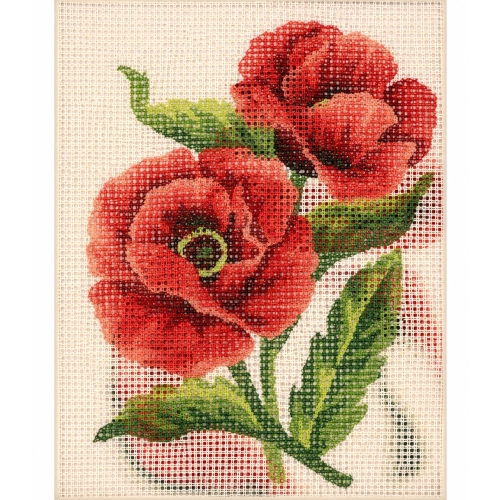 Tikkimiskomplekt eelprinditud mustriga ja mulineedega, Half Cross Stitch Kit, Gobelin L 