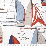 Хлопковая декоративная ткань с набивным рисунком, France, 165 см