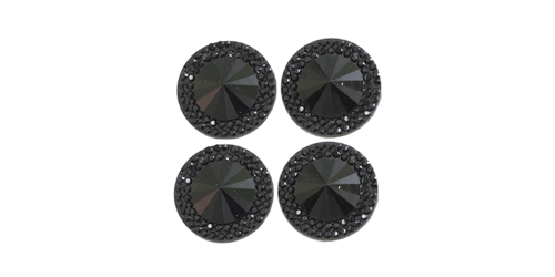 Mummulised, krobelise pinnaga tahulised dekoratiivkivid, Ø 13 mm, 4 tk pakis