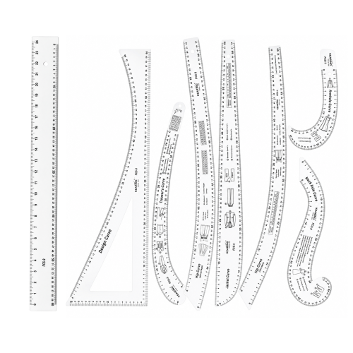 Lekaalide komplekt 8 tk, 4 mm (!) paksune valge plastik, FCS