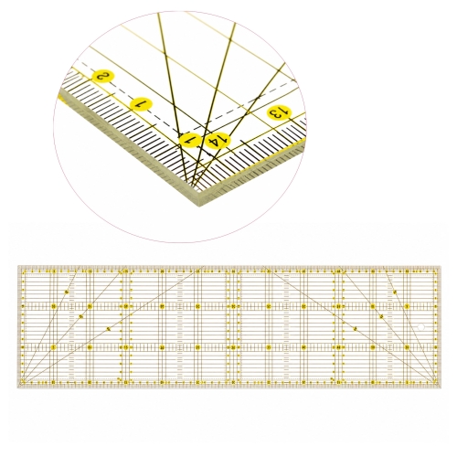 Läbipaistev 3mm paksune joonlaud 15cm x 60cm, KL4881