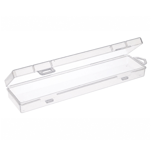 Plastmassist (PP) läbikumav õhuke säilituskarp, 19,5 x 4,5 x 2 cm, KL5042