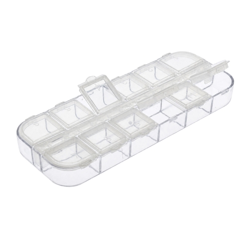Säilituskarp, PP plastik, 12 lahtrit, tabletikarp, 13 x 5 x 1,5 cm, KL1296