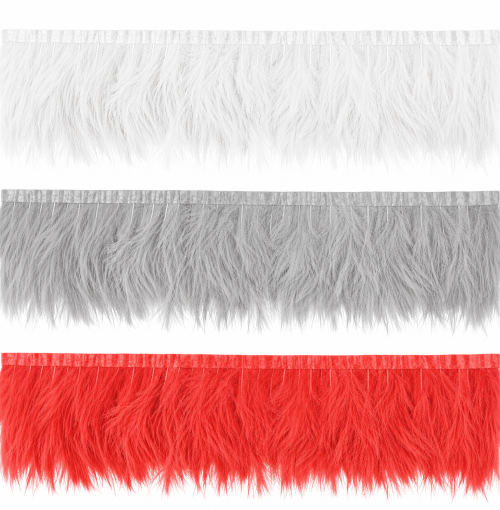 Sulepael kalkuni- ja marabu sulgedega, 13–18 cm