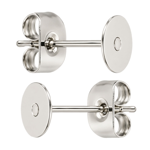 Kõrvarõnga toorikud kettaga; ø6mm x 11mm, roostevaba teras