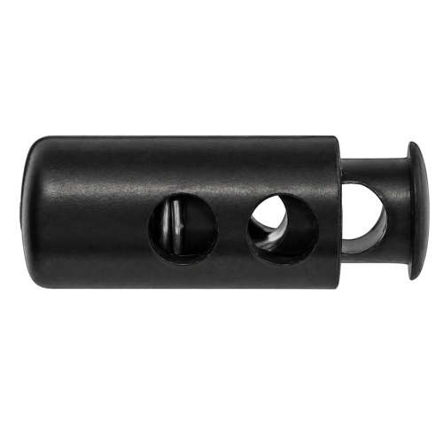 2-reikäinen nyörin stoppari, kiristin 20 mm x 8 mm nyörille max. ø3 mm