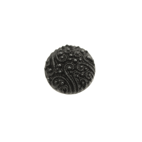 Reljeefse mustriga, kumer, kannaga plastiknööp, 15mm, 24L