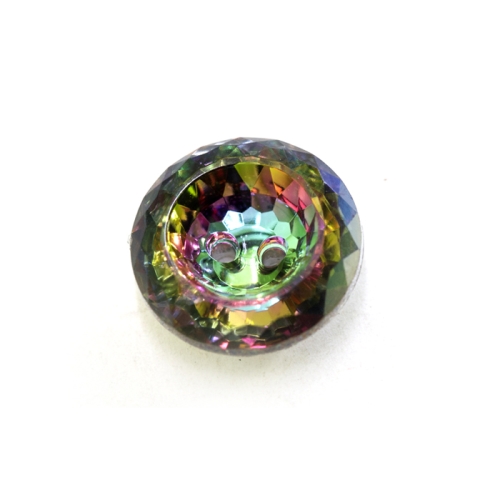 Ümar kristallilaadne akrüülnööp 18mm, 28L