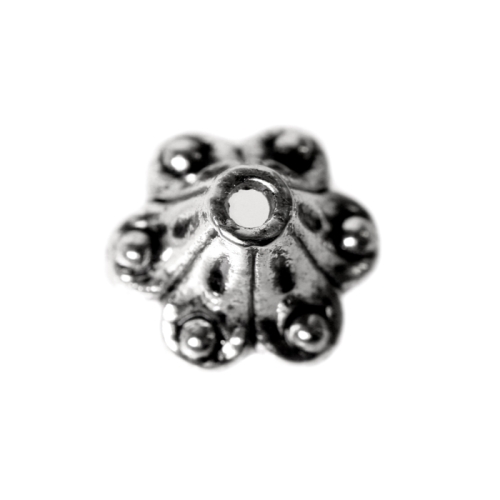 Kellukakujuline, reljeefse mustriga pärlikübar, Bead Cup, 9 x 5mm
