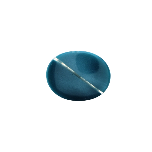 Ovaalne, keskelt läbipaistva triibuga plastiknööp, süvistatud kannaga 17 x 14 mm, suurus: 28L