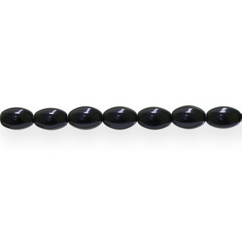 Ovaalne pikuti keskelt auguga klaashelmes 9x7mm 