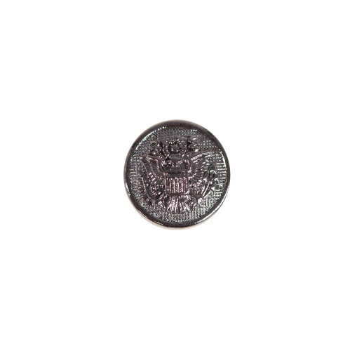 Metallist reljeefse vapiga, metallilaadses plastikust, kannaga nööp, 15mm, 24L
