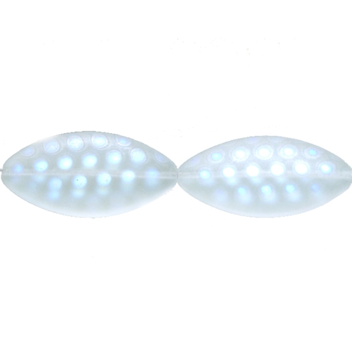 Ovaalne, lapik, mustriline 35x18x7mm klaashelmes