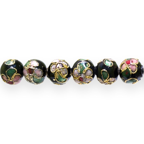Ümarad Cloisonne metallhelmed 10mm