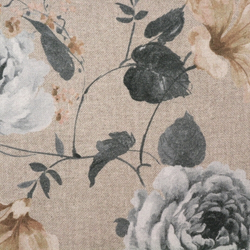 Puuvillane dekoratiivkangas lillemustriga, (Half Panama Premium), 140cm, 1411.575