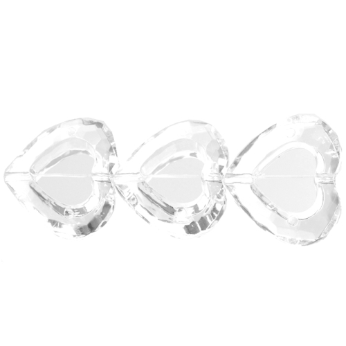 Südamekujuline lapik akrüülhelmes 25 x 30 x 8mm