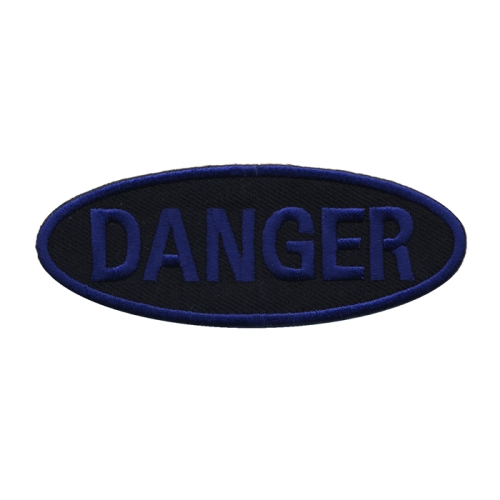 Triigitav aplikatsioon "Danger" oht! 10 x 4 cm