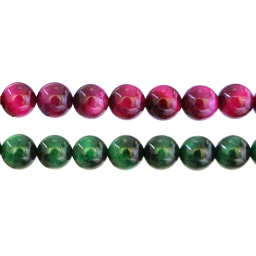 Ümarad tiigrisilmast helmed, 10mm 
