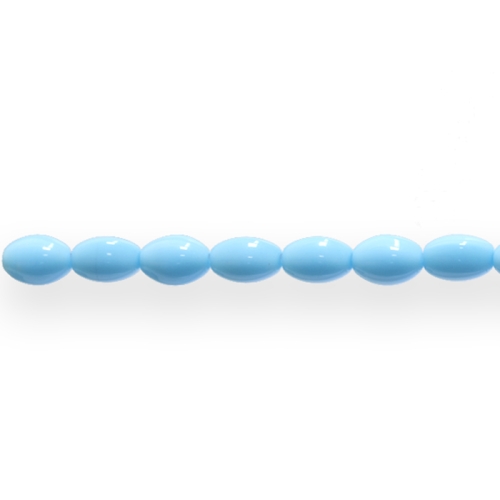 Ovaalne pikuti keskelt auguga klaashelmes 10x6mm 