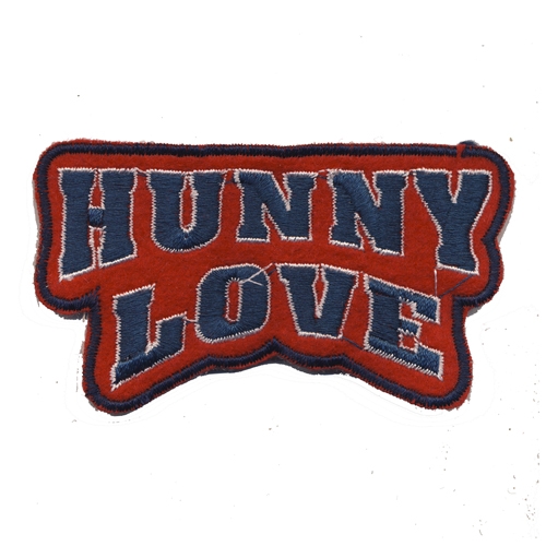 Triigitav aplikatsioon; "Hunny Love", 9 x 5 cm
