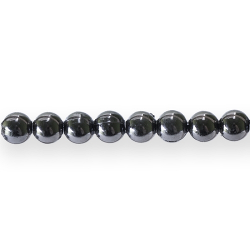 Ümarad, metallilaadsed plastikhelmed ø6 mm