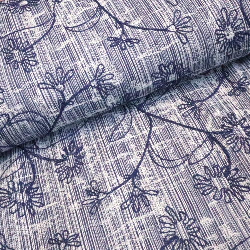 Reljeefse lillemustriga, tugevam teksakangas, Denim Jacquard Embroidery Denim, 155cm, Q11808
