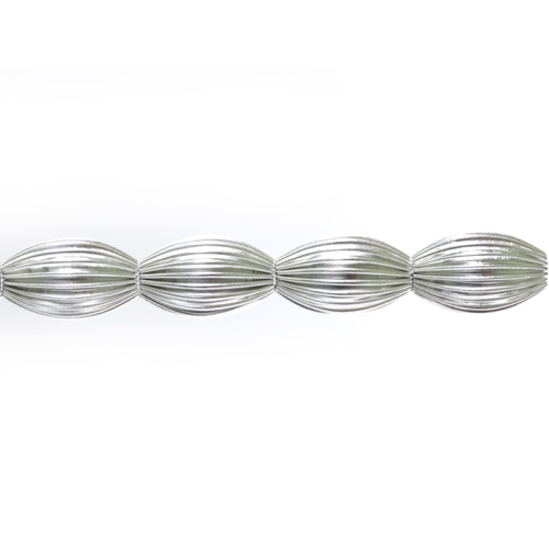 Ovaalne reljeefse mustriga alumiiniumhelmes, 15 x 9mm