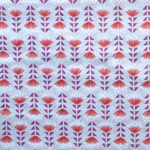 Kõrbelilledega (desert flowers) puuvillane kangas, sarjast Lewis &amp; Irene, 110cm, A203