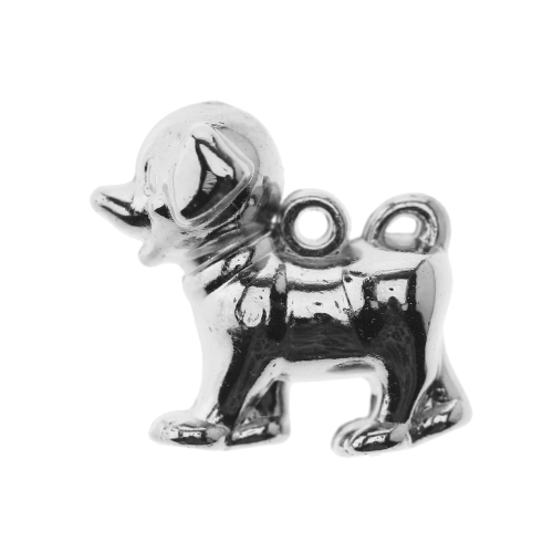 Kutsikaga, metallilaadsest plastikust riputis, aasaga, 25x22x12mm