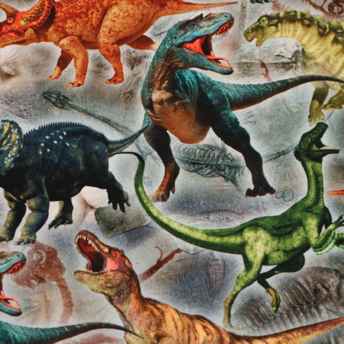 Dinosaurustega, tugevam, puuvillane kangas, 140cm, K69013, Soodushind!