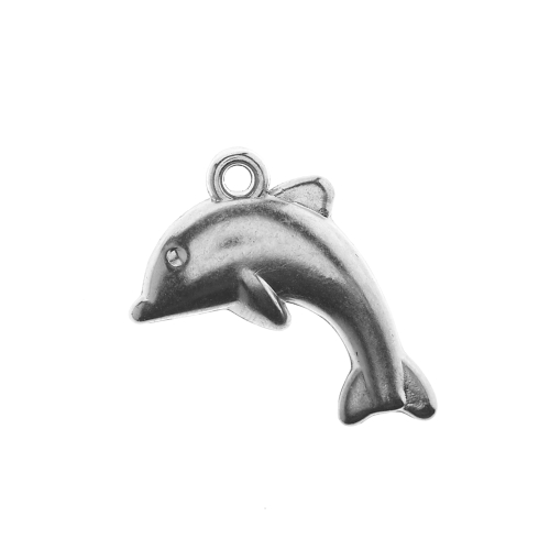Kalakujuline, metallilaadsest plastikust riputis, aasaga, 22x15x5mm