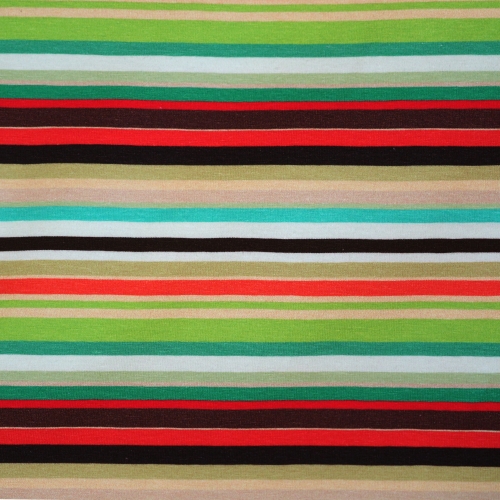 Puuvillane trikookangas, triibumustriga, digiprint, 150cm, 25065