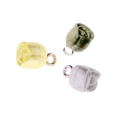 Roosiõiekujuline, metallkannaga plastiknööp 8 mm, suurus: 14L
