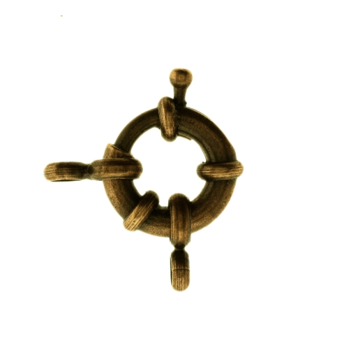 Karabiinhaak päästerõngakujuline, kahe riputusaasaga, 12 x 12 x 2,5 mm