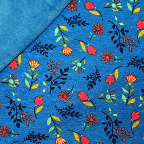Lillemustriga, viskoosisegu, teiselt poolt pehme fliisiga (alpenfleece), 155cm, 134.573, Soodushind!