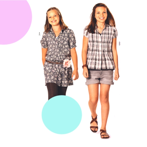 Seelik ja pluus 122 cm - 164 cm, Skirt &amp; blouse, Burda 9488