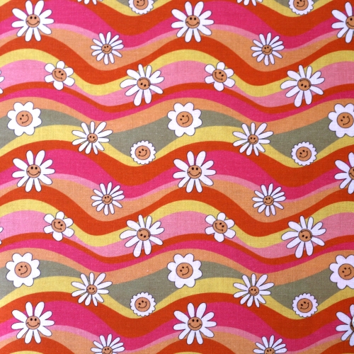 Rõõmsate lilledega, puuvillane popliinkangas "Spirit Poplin", 150cm, 7001