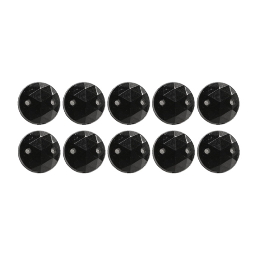 Tahulised plastikust ümarad dekoratiivkivid, 8 mm, 10 tk pakis