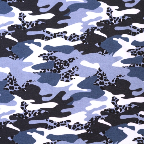 Kaitsemustrigaa, puuvillane digiprinditud trikookangas, 150cm, 23224
