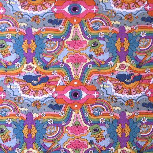Lille- ja taimemustriga, puuvillane popliinkangas "Spirit Poplin", 150cm, 7005