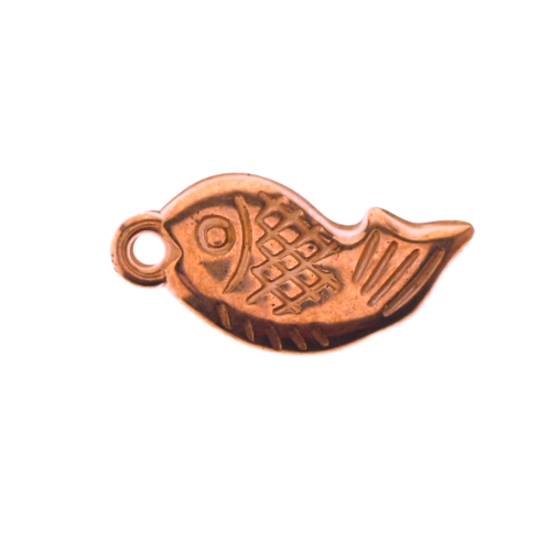 Kalakujuline, metallilaadsest plastikust riputis, aasaga, 21x10x4mm